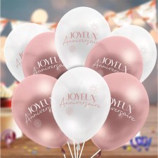 Ballons pour décoration d'anniversaire rose gold