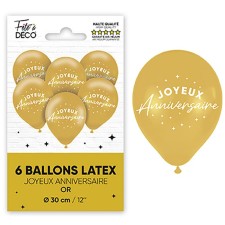 Ballon anniversaire or