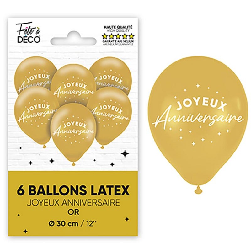 Ballon anniversaire or
