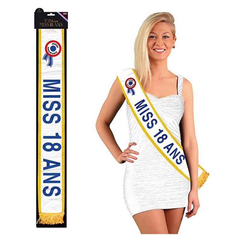 Écharpe miss 18 ans anniversaire Écharpe miss 18 ans anniversaire