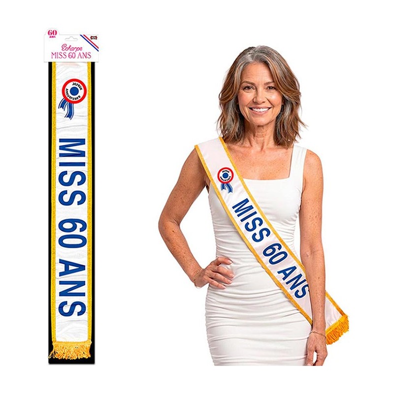 Écharpe miss 60 ans anniversaire