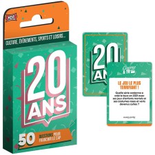 Jeu de cartes 20 ans anniversaire