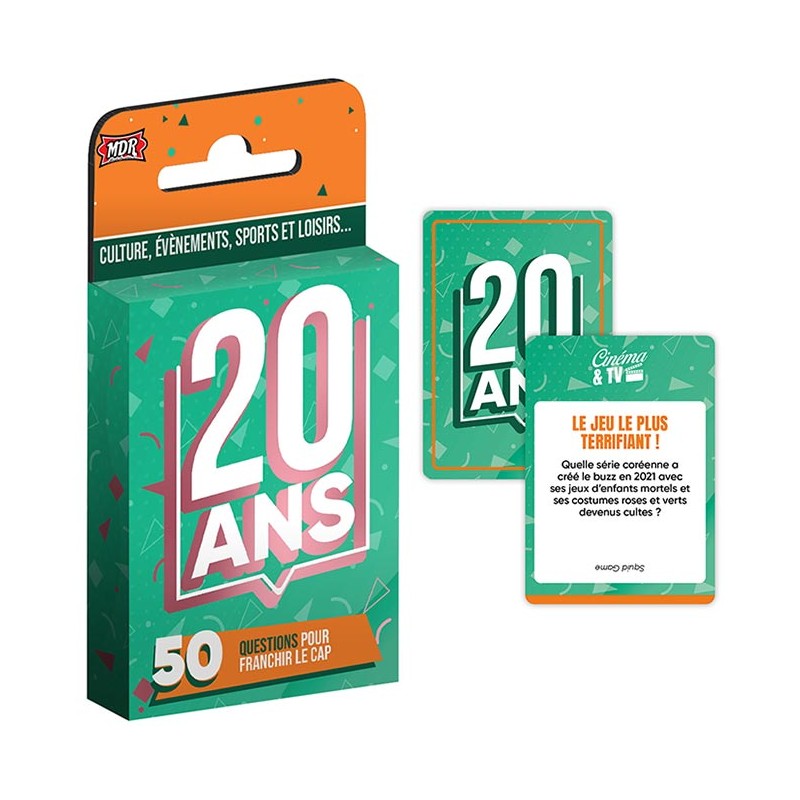 Jeu de cartes 20 ans anniversaire