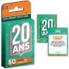 Jeu de cartes 20 ans anniversaire Jeu de cartes 20 ans anniversaire