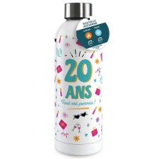 Gourde isotherme 20 ans femme anniversaire