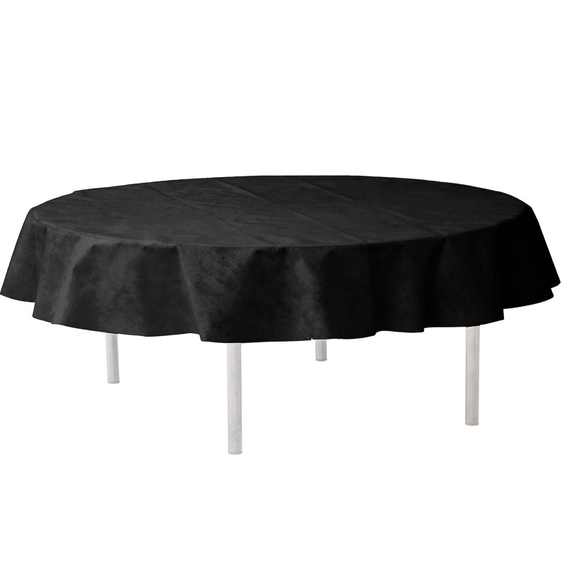 Nappe ronde noire 240 cm Nappe ronde noire 240 cm