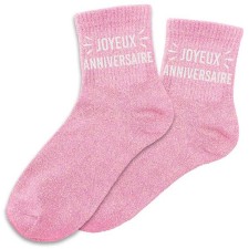Chaussette paillette Joyeux Anniversaire