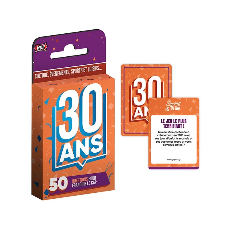 Jeu de cartes 30 ans anniversaire