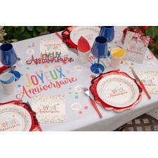 Nappe anniversaire multicolore Nappe anniversaire multicolore