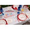 Nappe anniversaire multicolore