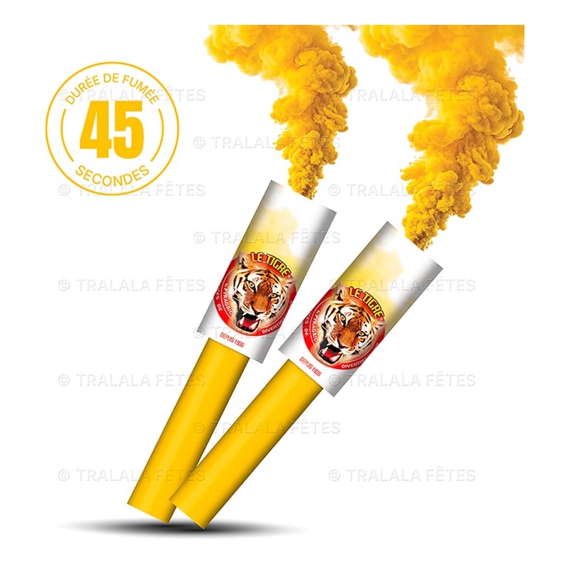 Fumigène à main jaune