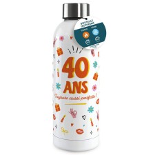 Gourde isotherme 40 ans femme anniversaire