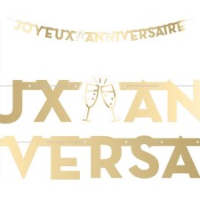 Guirlande joyeux anniversaire dorée