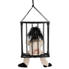 Dos petit automate Halloween surprenant dans une cage
