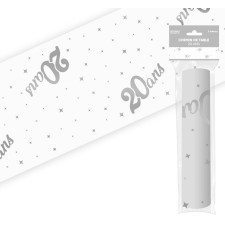 Chemin de table 20 ans anniversaire argent