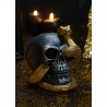 Déco pour Halloween tête de mort avec serpent Déco pour Halloween tête de mort avec serpent