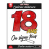 Tee-shirt passage à la majorité 18 ans anniversaire à signer Tee-shirt passage à la majorité 18 ans anniversaire à signer