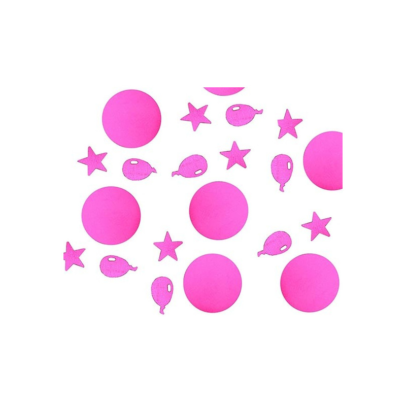 Confettis de table festifs roses