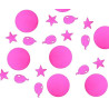 Confettis de table festifs roses