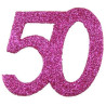 Confettis pour table d'anniversaire roses 50 ans Confettis pour table d'anniversaire roses 50 ans