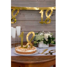 Confettis 18 ans couleur or géants décoratifs pour anniversaire
