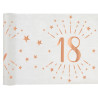 Chemin de table 18 ans rose gold pour anniversaire Chemin de table 18 ans rose gold pour anniversaire