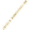 Banderoles joyeux anniversaire couleur or