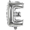 Ballon en forme de lettre E mylar couleur argent
