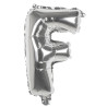 Ballon en forme de lettre F couleur argent en aluminium