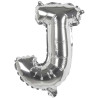 Ballon mylar en forme de lettre J argent