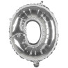 Ballon en forme de lettre O couleur argent mylar