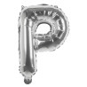 Ballon lettre p argent mylar