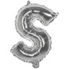 Ballon en forme de lettre S mylar couleur argent