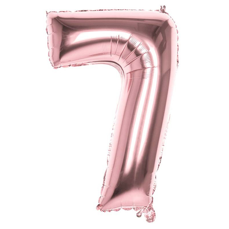 Ballon chiffre 7- Rose gold - Décorations Anniversaire