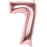 Ballon en forme de chiffre 7 rose gold 86 cm gonflable à l'hélium Ballon en forme de chiffre 7 rose gold 86 cm gonflable à l'hélium