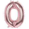 Ballon rose gold en forme de chiffre 0 mylar gonflable à l'hélium Ballon rose gold en forme de chiffre 0 mylar gonflable à l'hélium