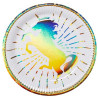 Assiettes licorne colorées pour anniversaire Assiettes licorne colorées pour anniversaire