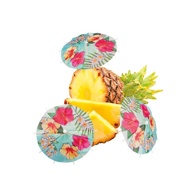 ombrelles pour décoration de table sur le thème Hawaï