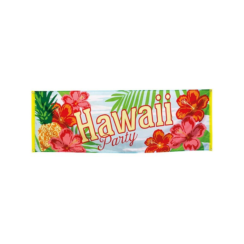 Bannière décorative thème Hawaï pour une soirée à thème ou un anniversaire
