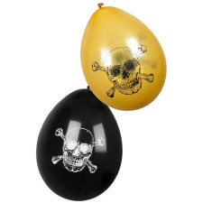 Ballons pour anniversaire sur le thème des pirates par paquet de 6