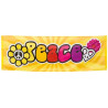Banderole hippie avec fleurs peace and love Banderole hippie avec fleurs peace and love
