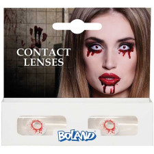 Lentilles de contact pour Halloween avec les yeux plein de sang