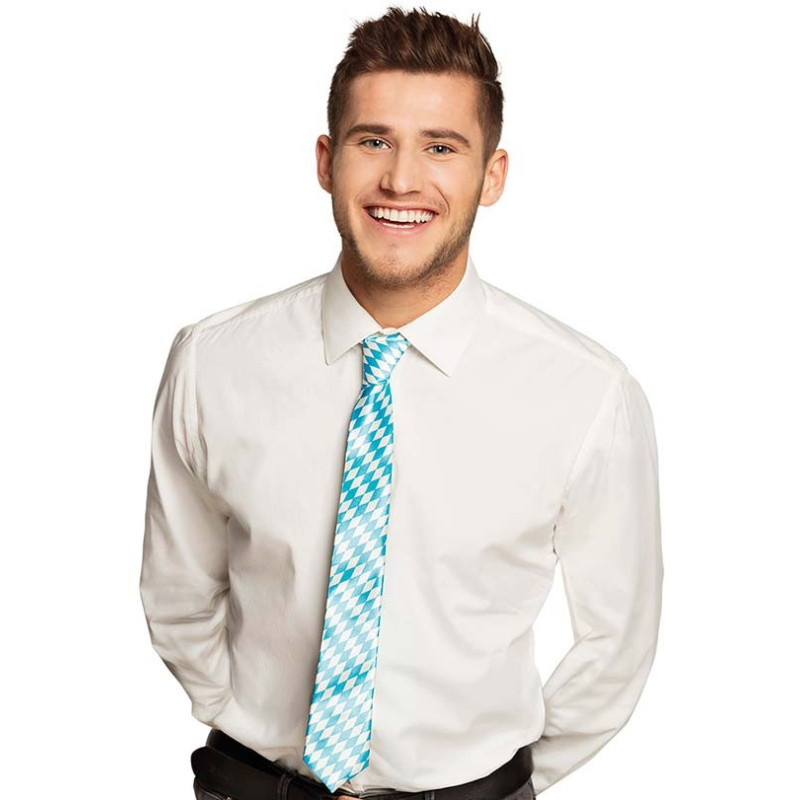 Cravate damier bleu et blanc pour la fêter de la bière appelée Oktoberfest Cravate damier bleu et blanc pour la fêter de la bière appelée Oktoberfest
