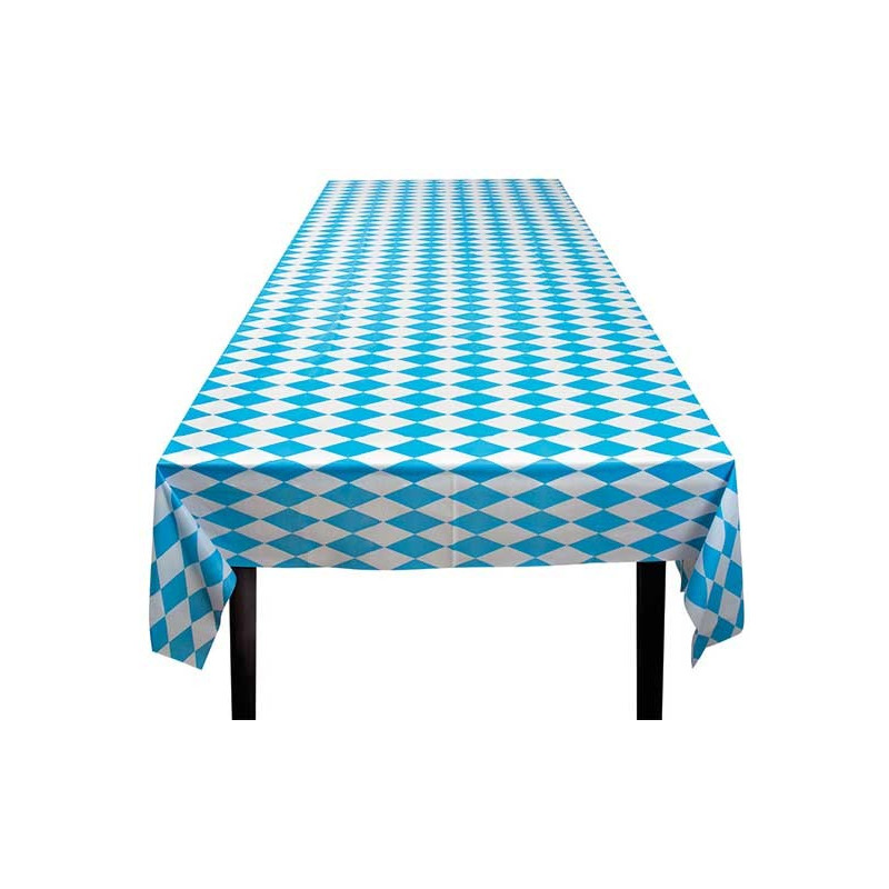 Nappe bleue et blanches pour la fête de la bière aussi appelée Oktoberfest Nappe bleue et blanches pour la fête de la bière aussi appelée Oktoberfest