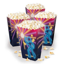 Boite en carton disco pour mettre des popcorns