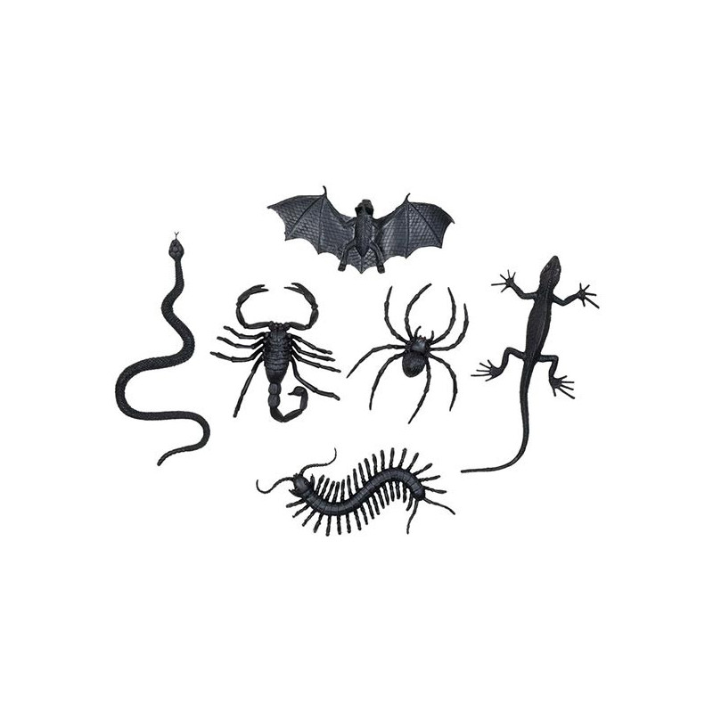 Lot d'insectes décoratifs pour Halloween ou soirée horreur Lot d'insectes décoratifs pour Halloween ou soirée horreur