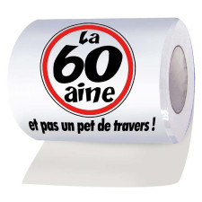 Papier wc en rouleau pour anniversaire 60 ans humoristique
