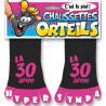 Chaussettes pour anniversaire 30 ans rose humoristiques