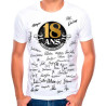 Tee-shirt à signer pour cadeau d'anniversaire 18 ans