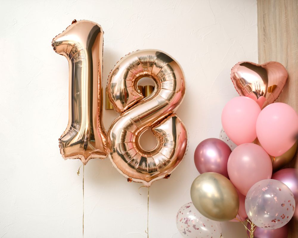 Décoration anniversaire ballons 18 ans